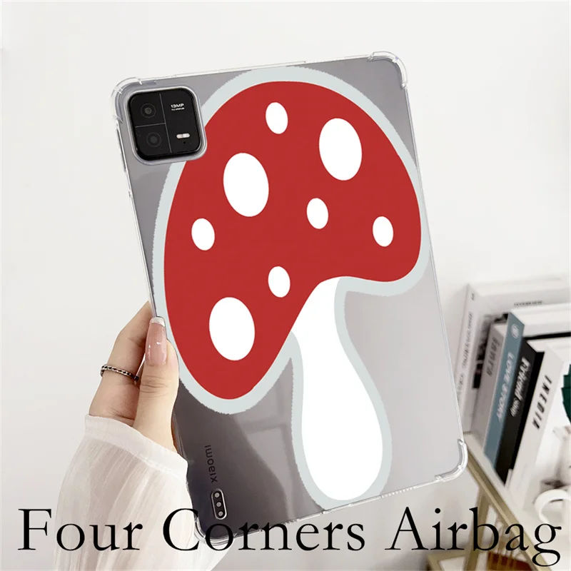 Soft Transparent Tablet cases For Xiaomi Pad 5 6 Pro Redmi Pad SE 2023 11 Redmi Pad 10.6 inches Mushroom Flower Shockproof Cover