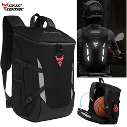 Riding Backpack Motorcycle Helmet Bag Large Capacity Rider Outdoor Backpack Cycling Bicycle Waterproof Reflective Travel Bag