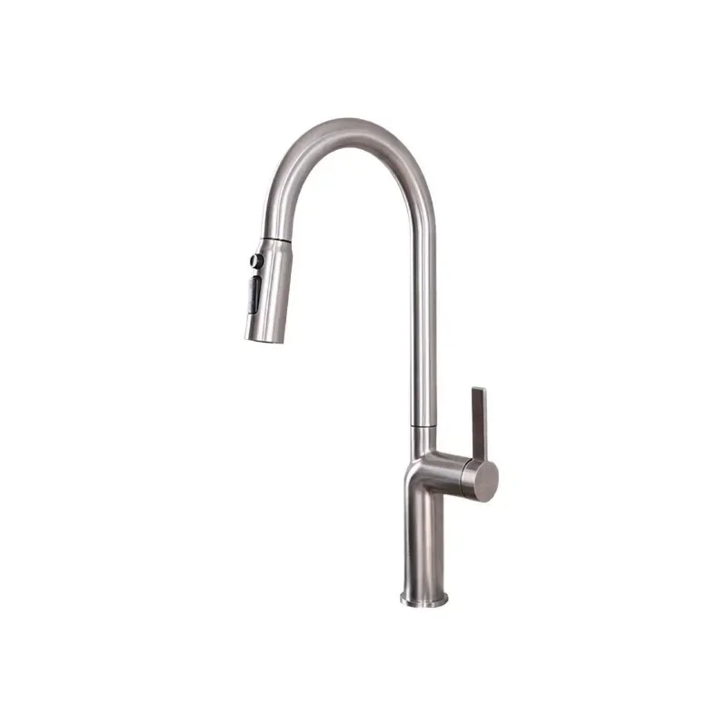 

304 stainless steel hot and cold pull-out faucet, vegetable basin sink, vegetable sink splash-proof rotating kitchen