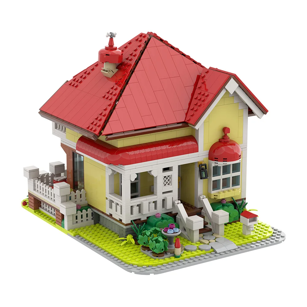 

MOC мультфильм дом строительные блоки комплект DIY идея квартира аниме семейный дом кирпичи игрушка подарок для взрослых