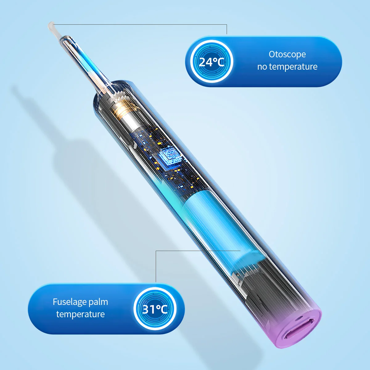 

1Set Visible Earwax Removal Kit Inner Ear Camera High Definition Ear Cleaner Tool Wireless Connection Portable Lightweight