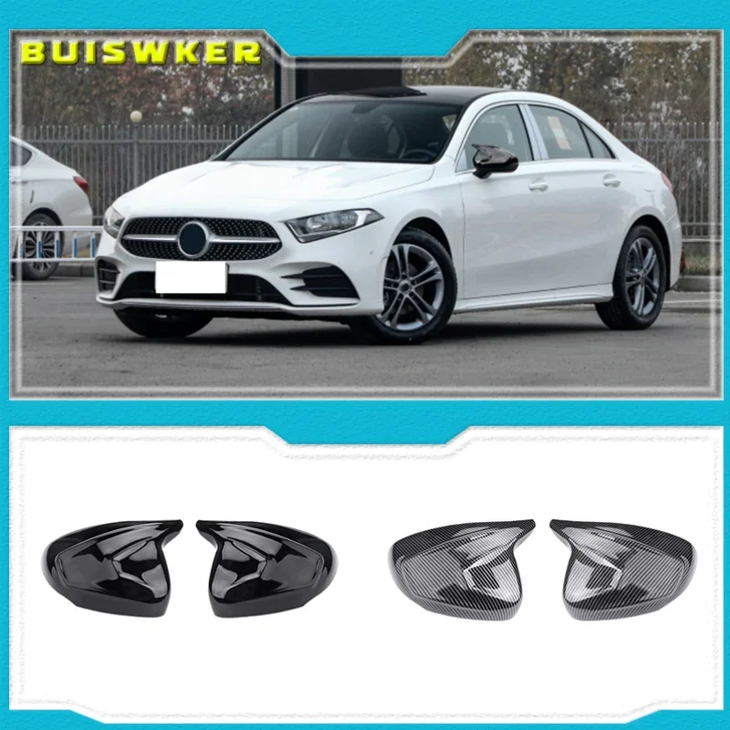 

Black Side Mirror Cover Caps for Mercedes Benz W177 A Class 2018 2019 2020 A220 A180 A250 A200 V177