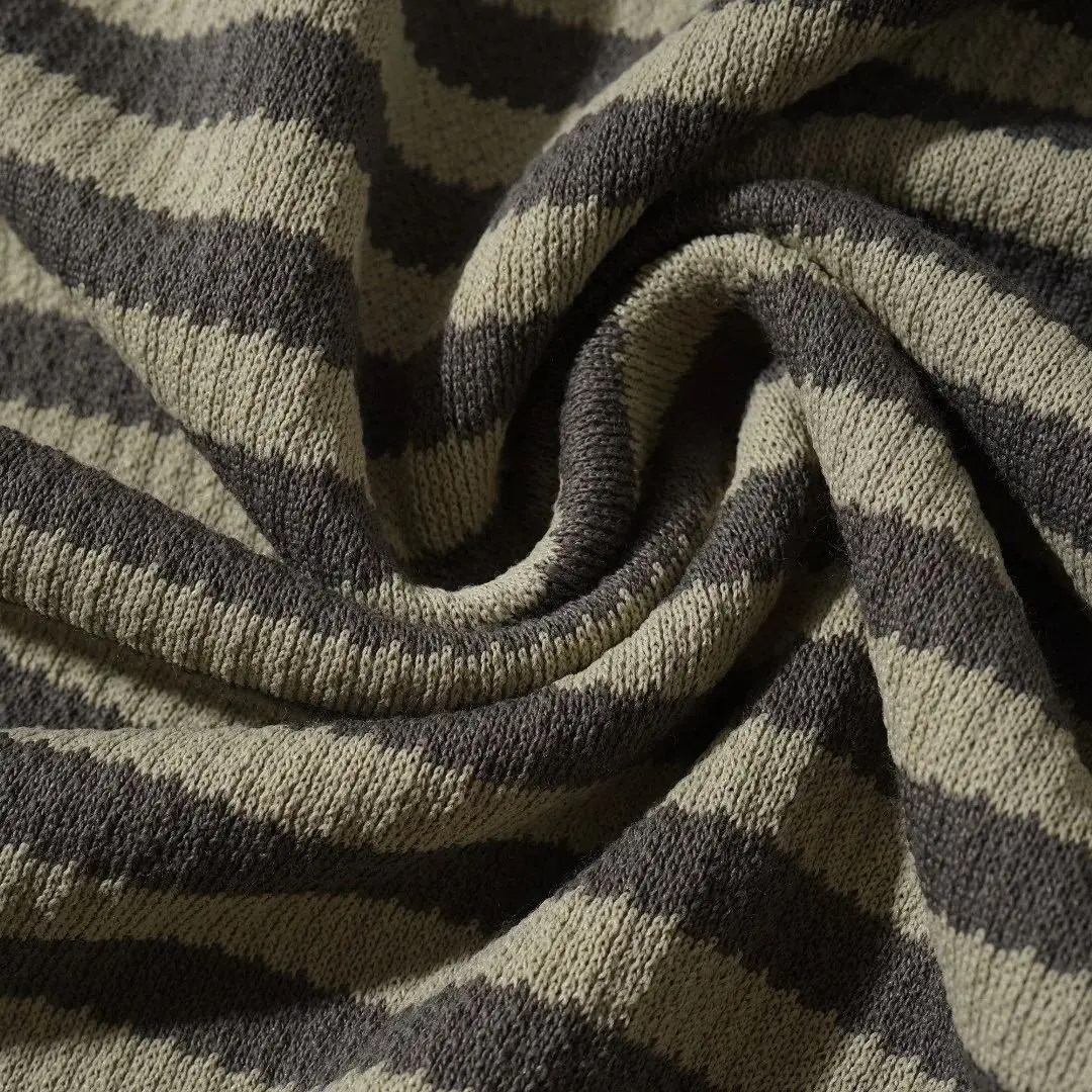 A NEW STUDIO designer's original trendy brand wide-fit oversized horizontal-striped long-sleeved T-shirt