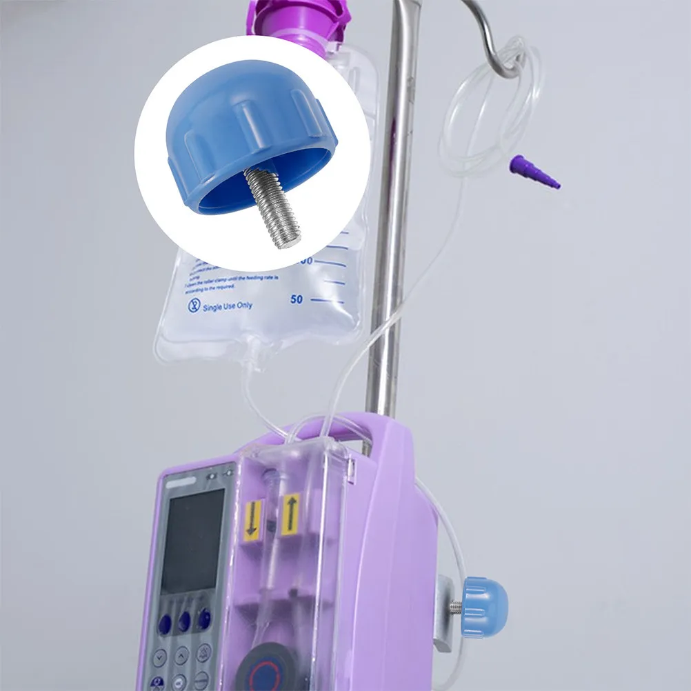 

2Pcs Iv Stand Screw Cap Handle Fixator Replacement Reusable Holders for Home Clinic Iv Pole Accessories Stable Fixing Part