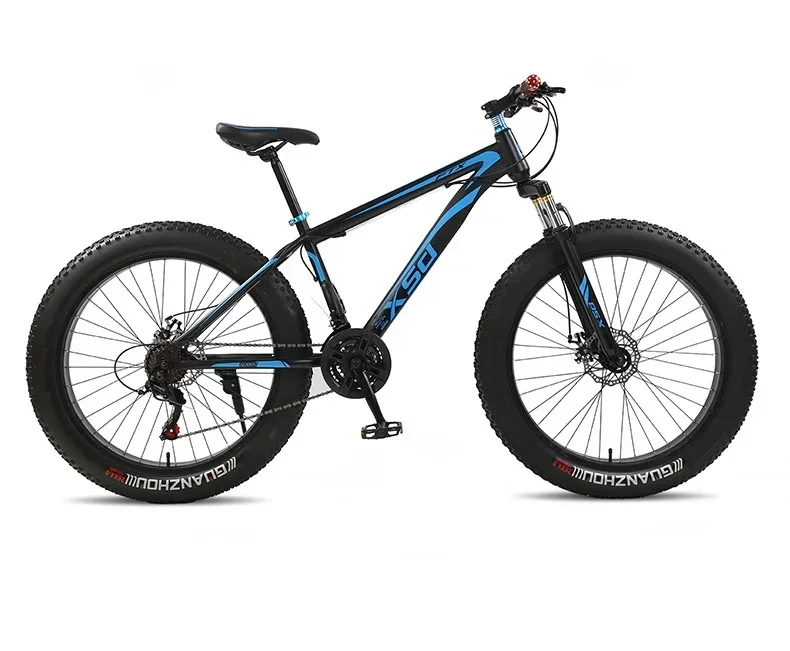 26 Inch Variable Speed Beach Snow Bike Shock Sorption Disc Brake Mountain Widened Tire Bicycle Fatbike Off Road Bikes