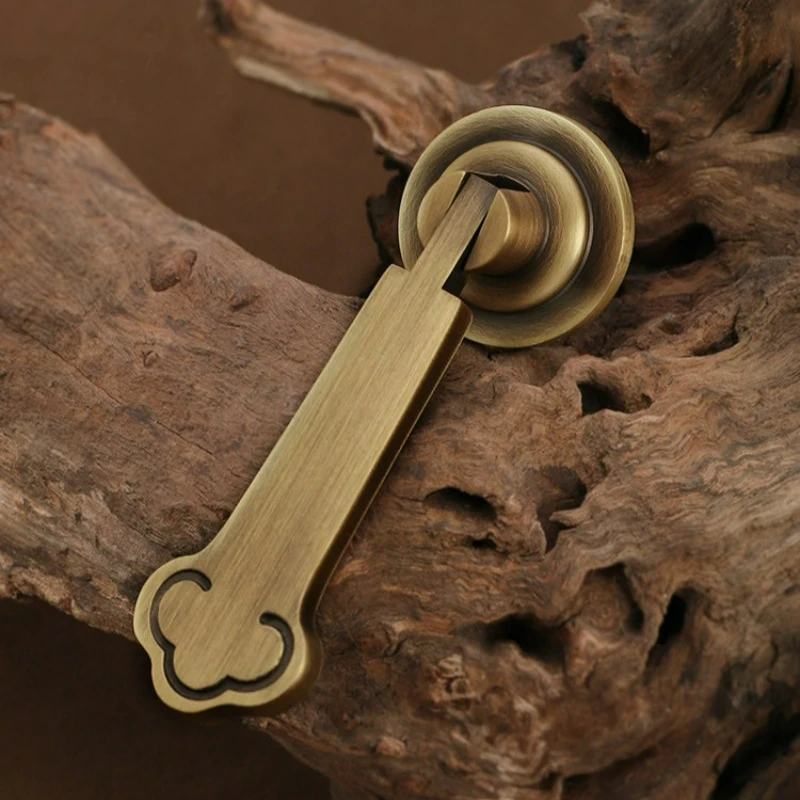 1PC  Bronze Colored Brass Pendant, Antique Wind Cabinet Door Handle, Drawer Cabinet, Retro Bedside Table, Single Hole Handle