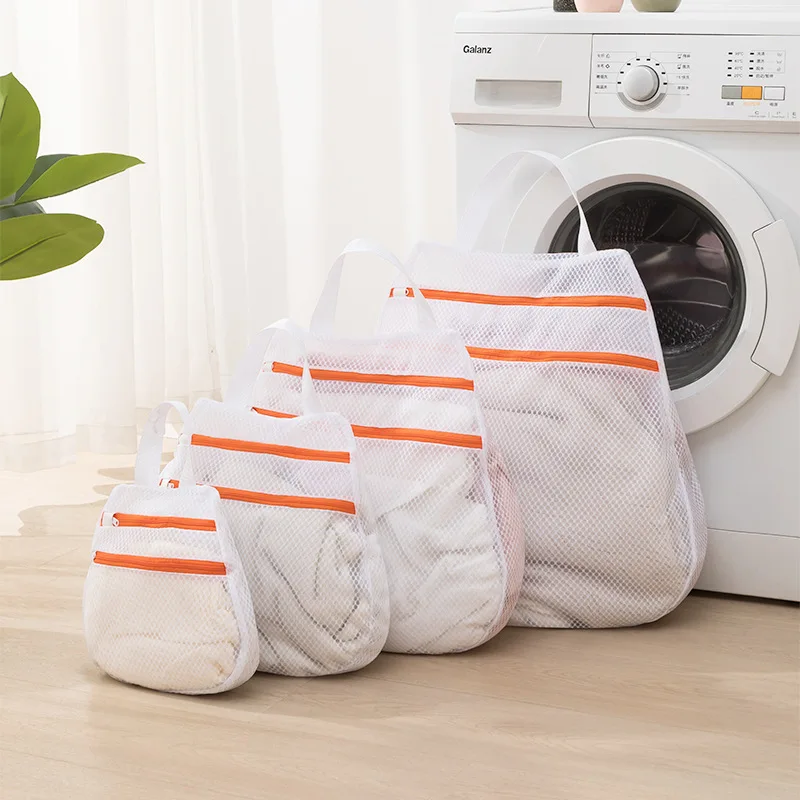 

Honeycomb Mesh Laundry Bags Washing Machine Filter Net Wash Bra Socks Bag Storage Clothing Lingerie Laundry Bag Double Zippers