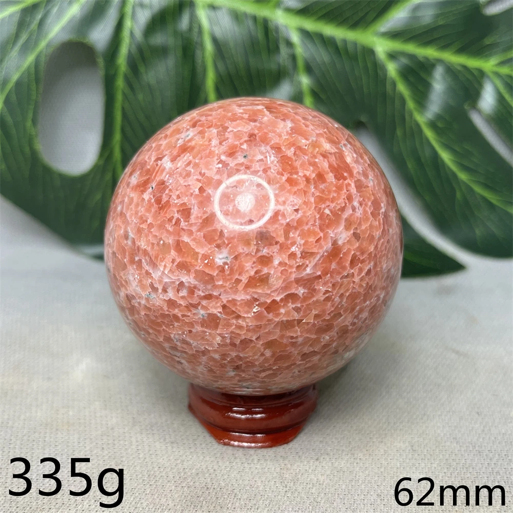 Natural Gemstone Pink Sun Stone Rose Ball Home Room Decoration Gift Witchcraft altar Prayer Spiritual Meditation Prayer