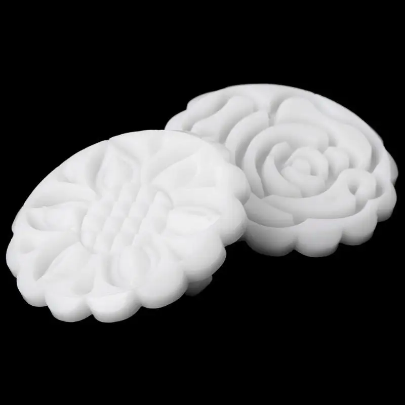 

G6KF 5Pcs Stamps 50g Round Flower Moon Cake Mould Mold Pastry Mooncake Hand DIY Tool