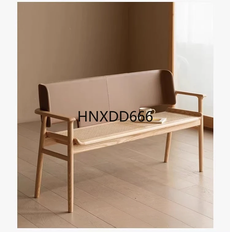 

Restaurant solid wood home leisure chair simple bench back chair