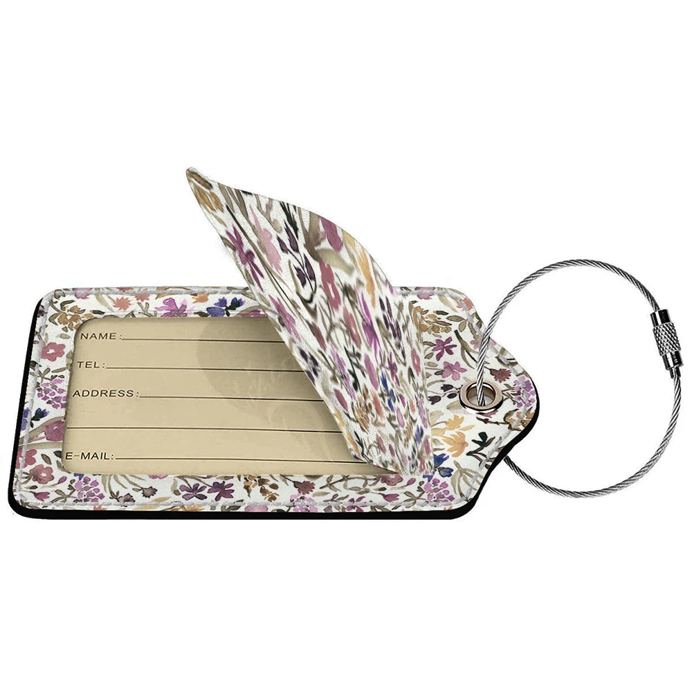 الزهور الجميلة مختومة الجلود الأعمال الأمتعة العلامة حقيبة عنوان التسمية الأمتعة الصعود حالة التسمية اسم معرف عنوان كليب #4