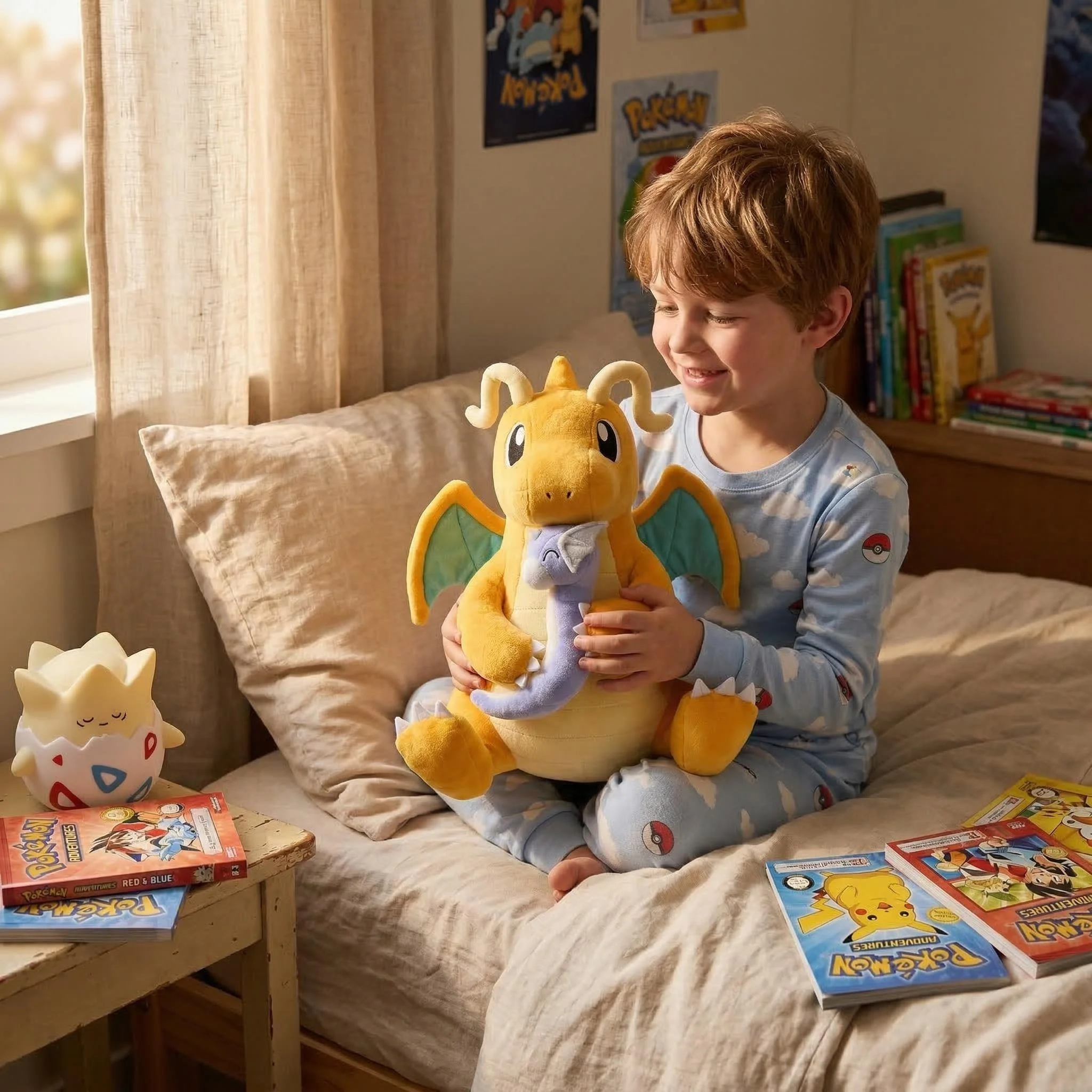 Peluches de Pokémon Mega Dragonite, Pikachu, Charizard, Dragón Gigante con Dratini, Muñeco de Peluche Tyranitar, Juguetes de Anime, Regalo