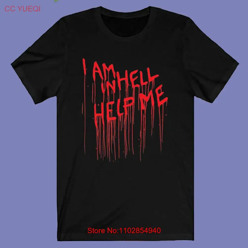 Мужская черная футболка с логотипом Hellraiser Movie I Am In Hell, Help Me, размер S-3XL Мужская черная футболка с логотипом Hellraiser Movie I Am In Hell, Help Me, размер S-3XL
