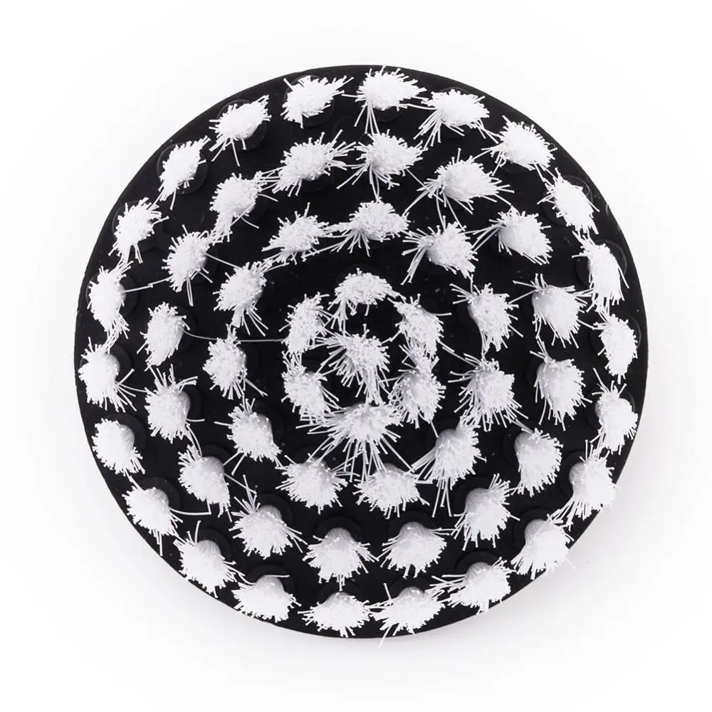 1 szt. Nowa nylonowa szczotka do wiertarki, miękka, 4/5 cala, biała szczotka czyszcząca, szczotka do wiertarki elektrycznej, narzędzie do mycia samochodu