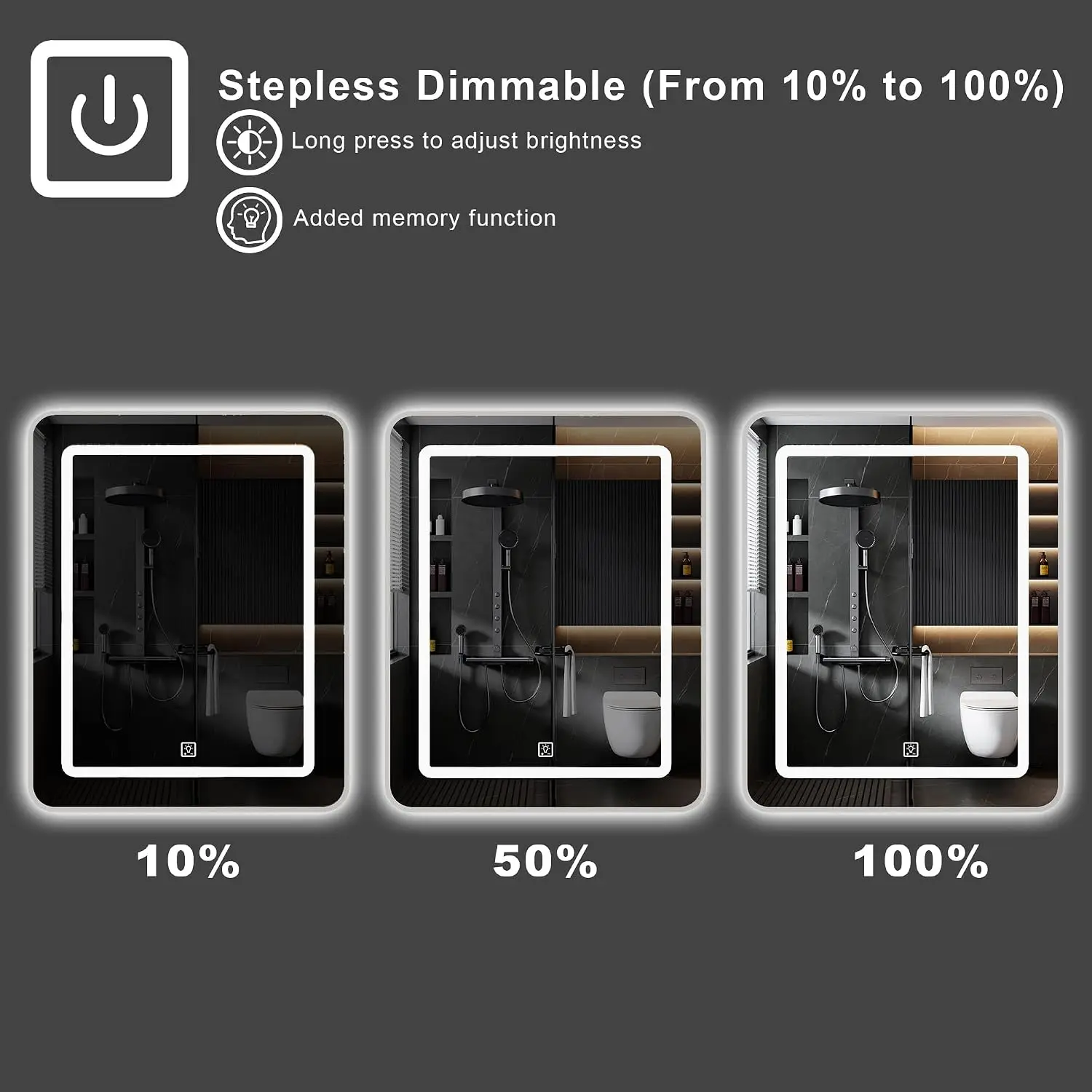 24 x 30 Inch LED Medicine Cabinet with Mirror, Recessed or Surface Mount, Soft Close Hinges, Adjustable Shelves,, Customized view 4