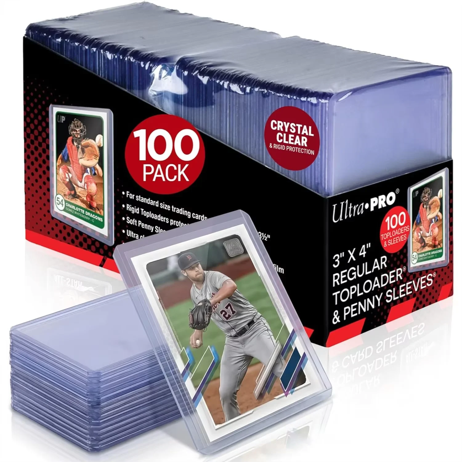 100 Pack Regular Toploaders Card Soft Penny Sleeves For Standard Size Boardgame Trading Cards Ultra Pro Rigid Clear Protectors