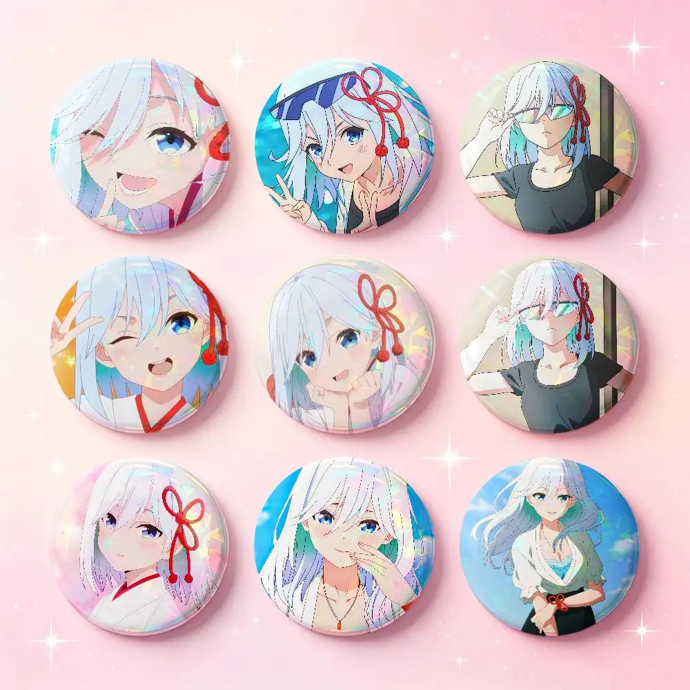 Asahi Amagami Anime Figure Badges Button Round Creative Pin Brooch Badge Bag Decor Accessories Fans Collect Friends Gifts
