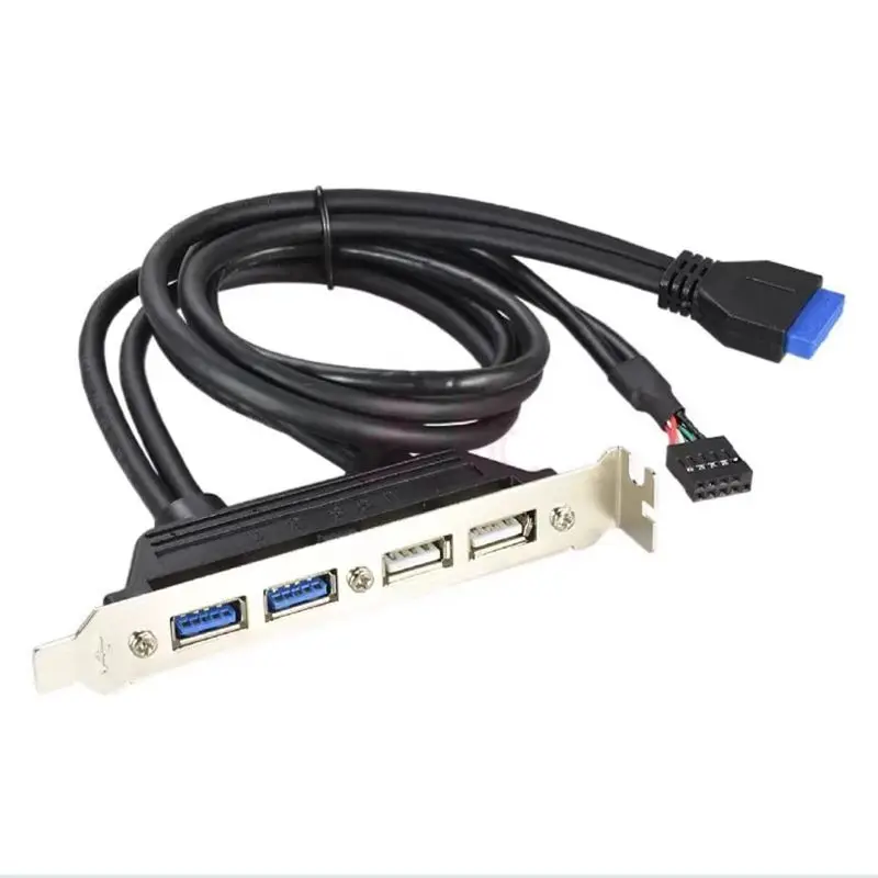 0.5m 2-in-1 Expansion Board USB 3.0+USB 2.0 Chassis PCI Expansion Card 2-Port 2.0+2-Port 3.0 Dual Interface
