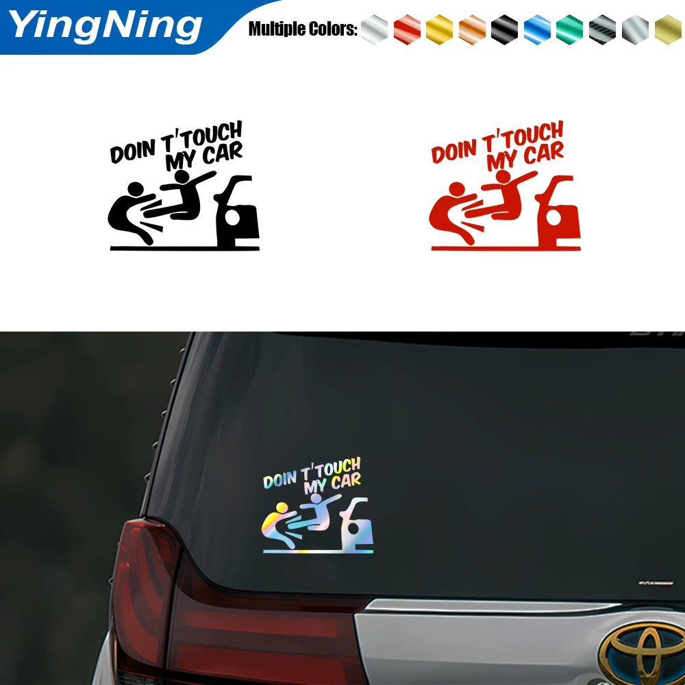 

Funny DON'T TOUCH MY CAR Auto Reflective Car Sticker Car Creative Fashion Decal Sticker for Auto Bumper Warning Sign Accessories