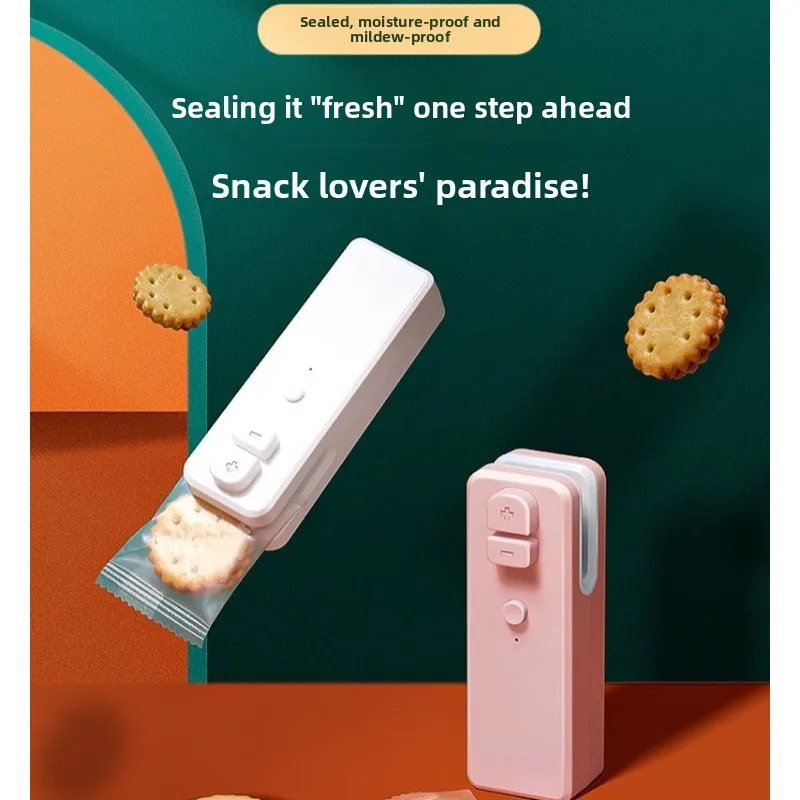

Mini USB Rechargeable Bag Sealer, 2-in-1 Portable Food Bag Sealer & Cutter, Home Kitchen Snack Plastic Bag Sealing Machine