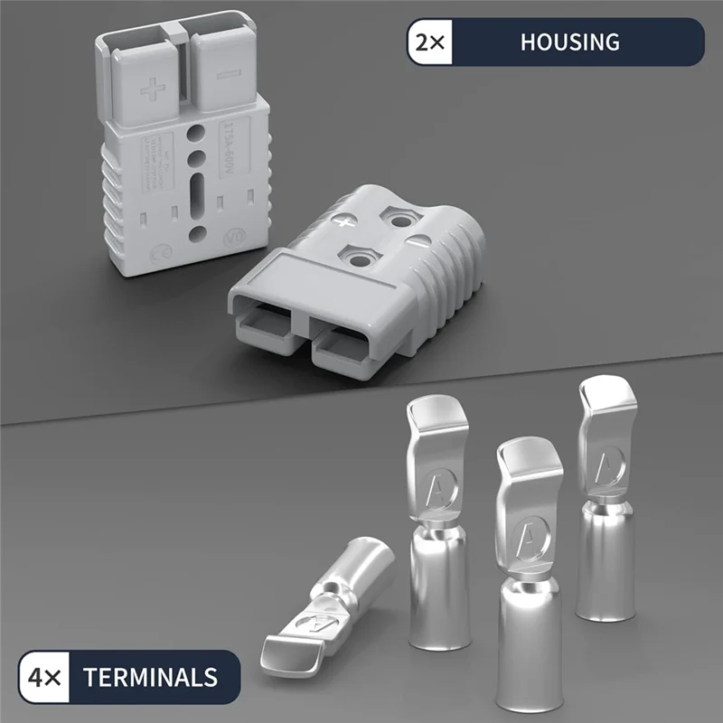 B24B Battery Quick Connect/Disconnect Connector, Wiring Harness Plug Connector Kit For Car Winch Trailer