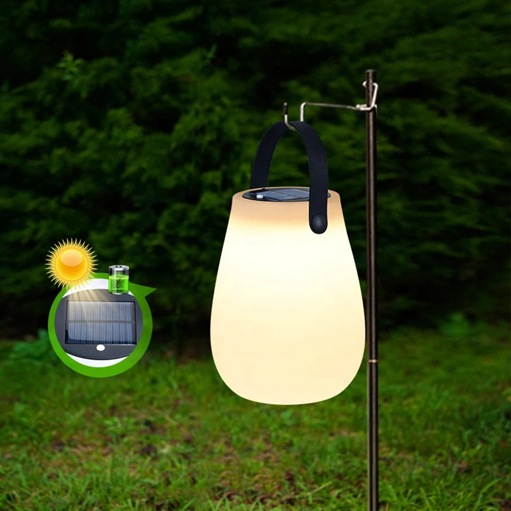 800mAh luz quente portátil Solar jardim camping lâmpada LED Solar Powered lâmpadas recarregáveis e lanternas