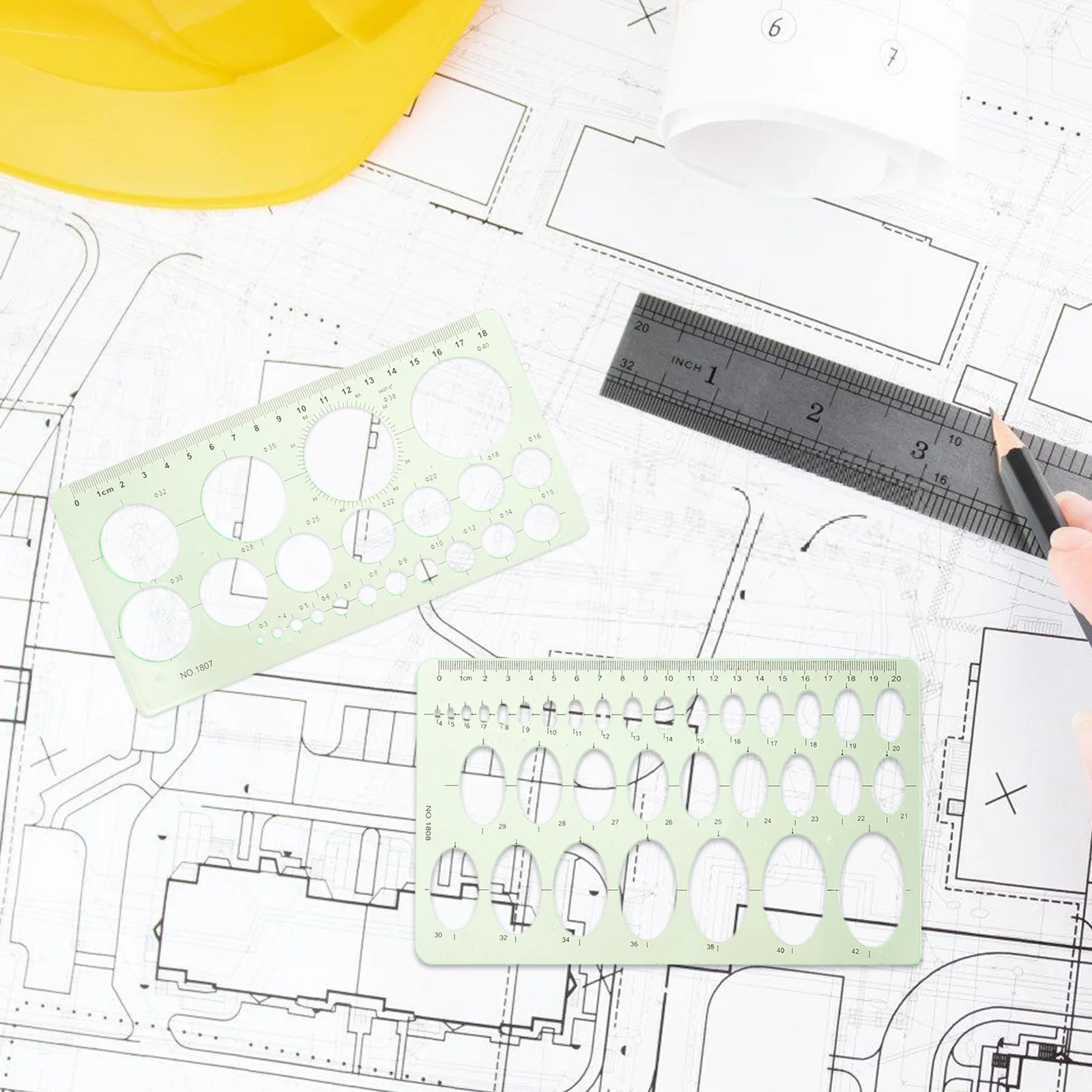 

4 Pcs Drawing Ruler Set Drafting Architecture Stencil Tools Template Cute Stencils Abs Student