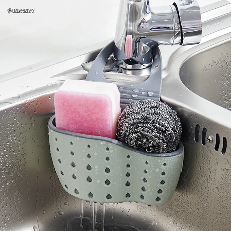 

3 Colors Useful Suction Cup Sink Shelf Soap Sponge Drain Rack Kitchen Sucker Storage Tool Kitchen Drains Strainers