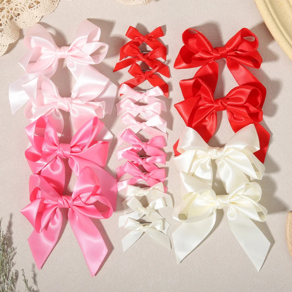

New year 6Styles Baby Hair Clip Hair Rope Set Bows Hairpins Cute Rubber Band No Harm Headwear for Girl Children Hair Accessories