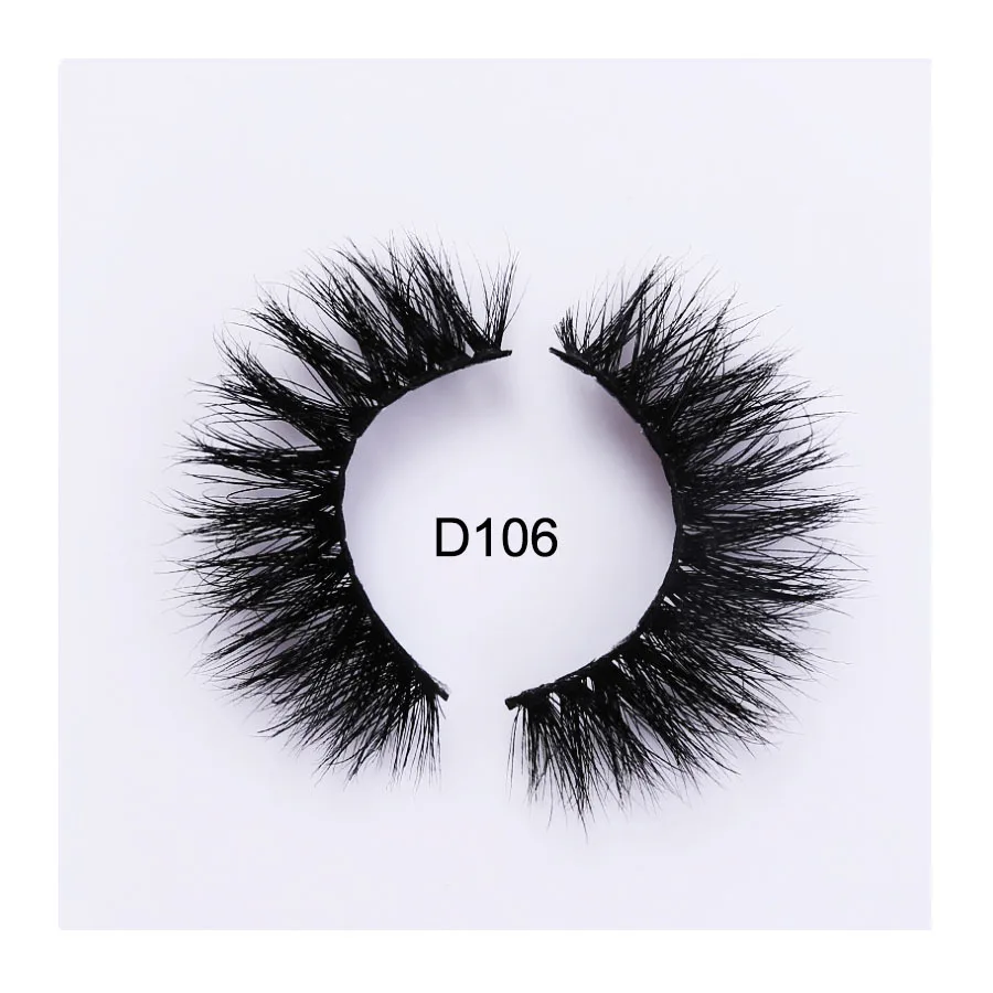 3D Fluffy Real Mink Lashes Handmade Dramatic ขนตาสั้น D รูปแบบโหดร้ายฟรี Mink Lashes ขายส่ง50คู่ไม่มีกล่องขนตา