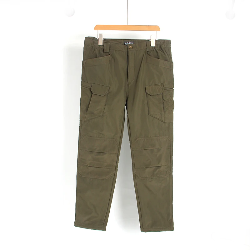 

Мужские рабочие брюки с несколькими карманами на подкладке, прямые повседневные уличные брюки, длинные брюки, осенне-зимние теплые брюки