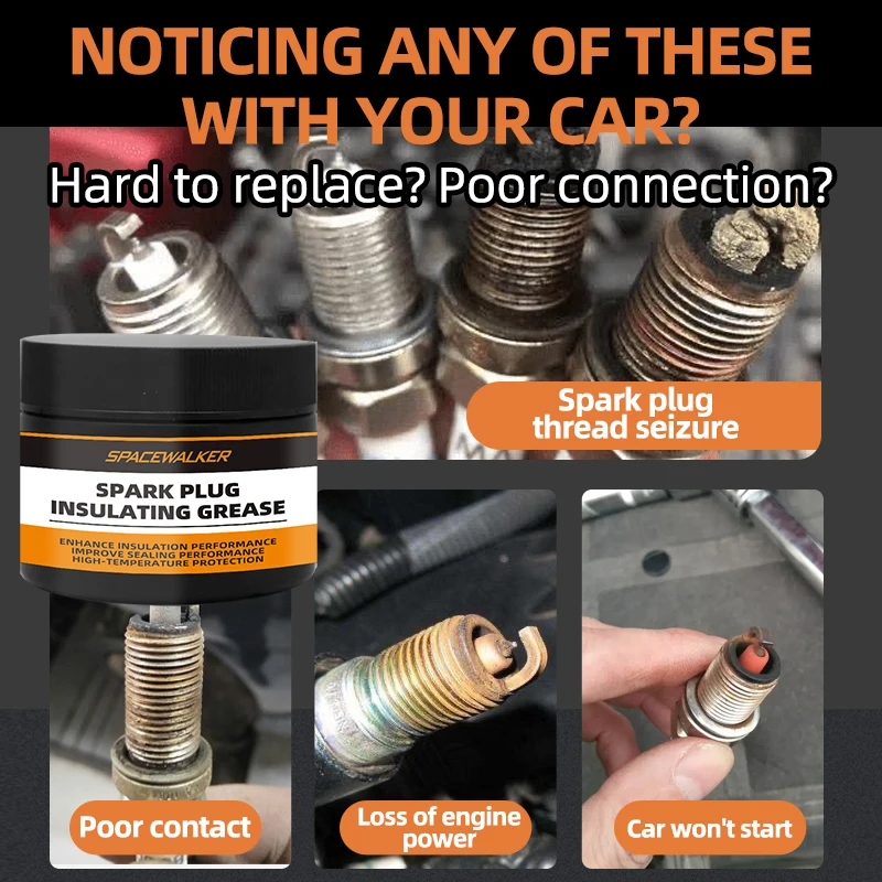 Car Spark Plug Insulating Grease High Voltage Insulating Ignition Coil Silicone Grease Temperature Corrosion Resistance