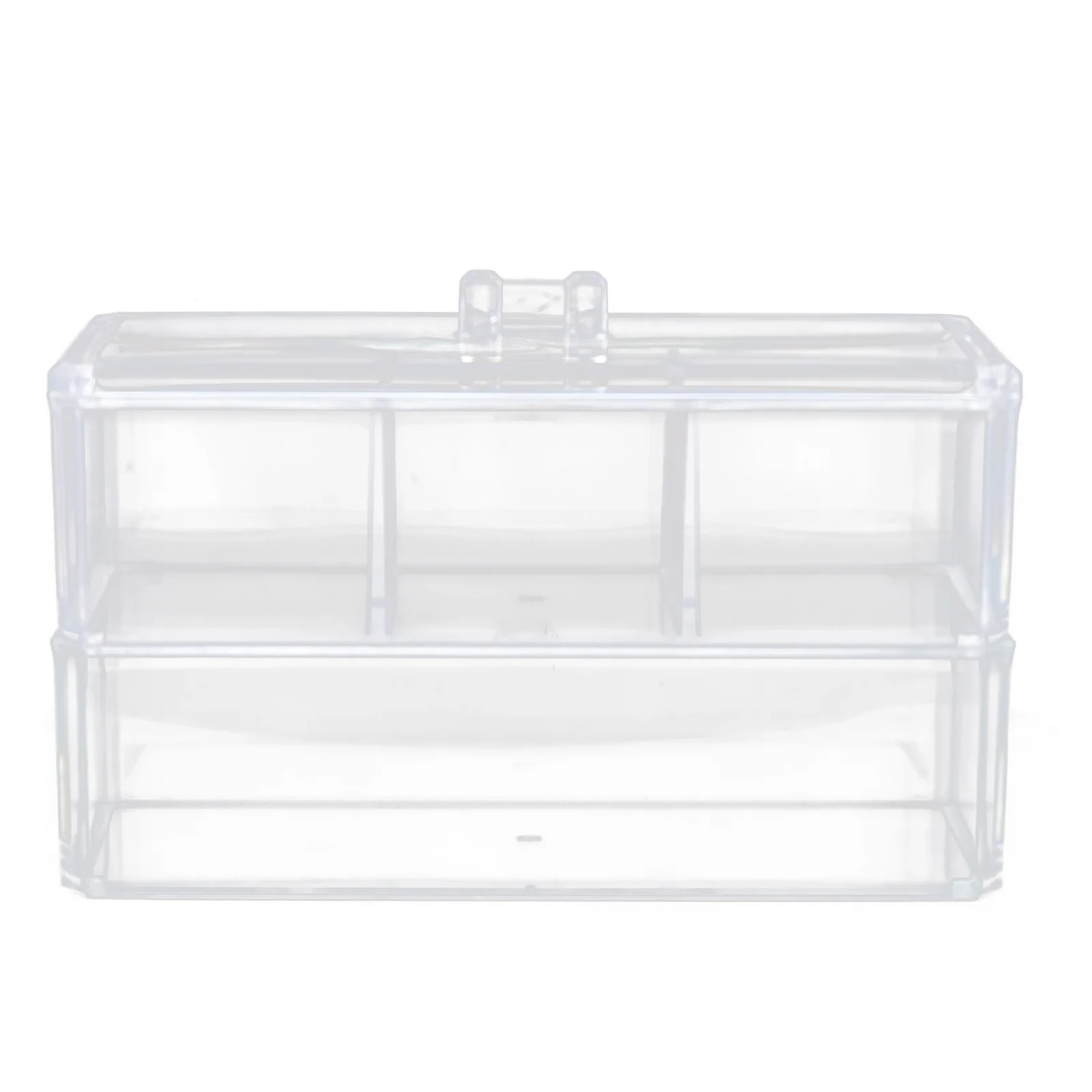 

Storage Box Organizer Lipstick Holder Bathroom Cabinet Travel Case Acrylic Material Dustproof Lid Simple