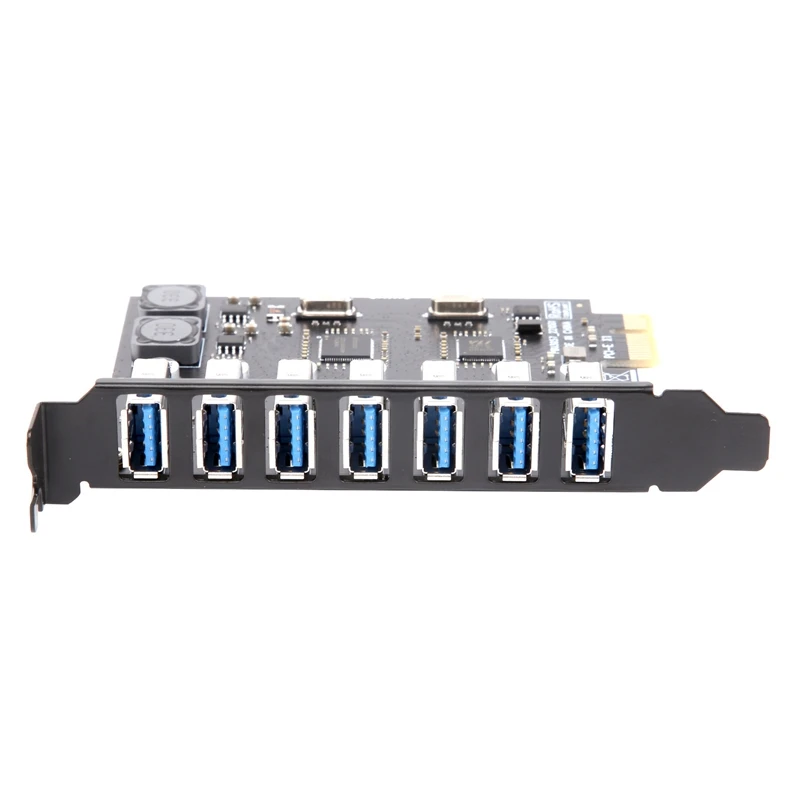 

USB 3.0 PCI-E Expansion Card Adapter 7 Ports Hub Adapter External Controller PCI-E Extender PCI Express Card For Desktop
