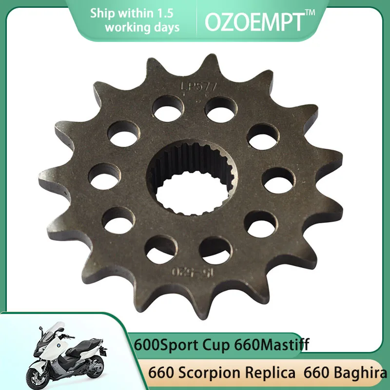 

OZOEMPT 520-15T Motorcycle Front Sprocket Apply to 660 Scorpion Tour Traveller 660 Tour 660 Trouper TT600 R ,D,E,H,K,Z Tenere