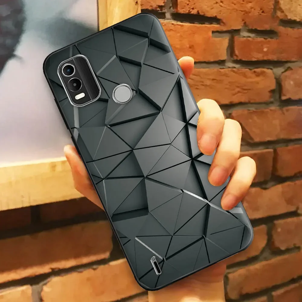 For Nokia C21 Plus Case Shockproof Phone Cases For Nokia C21 C 21 Plus Cool Marble Black Silicone Back Cover C21Plus 2022 Shells