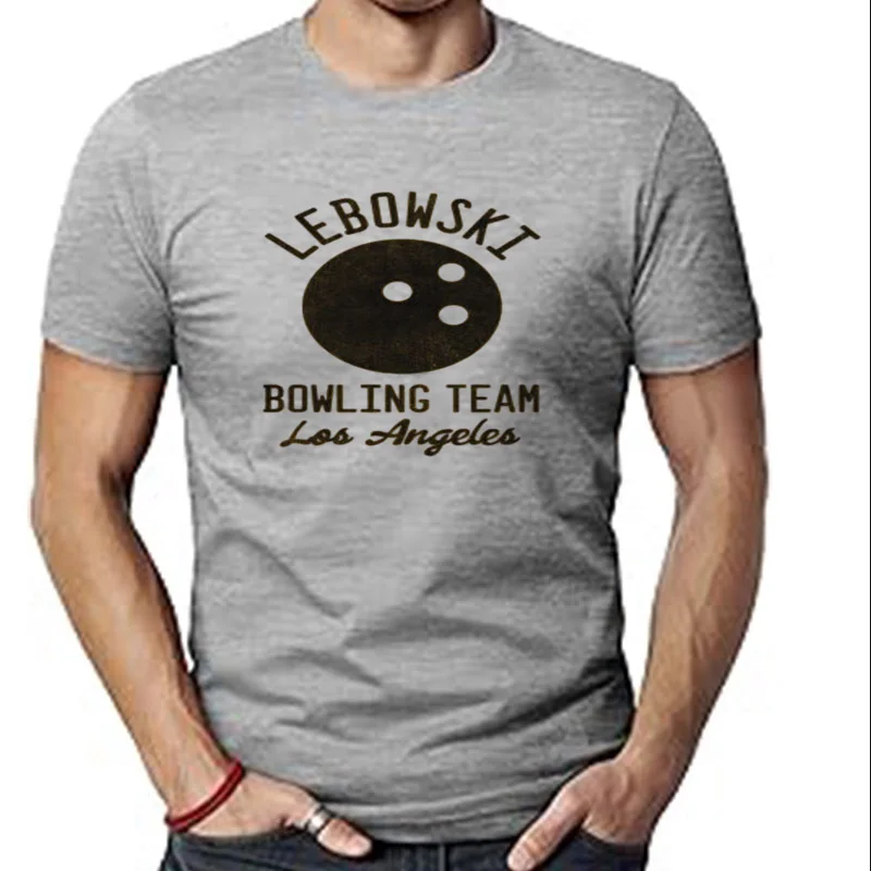 Big Lebowski Bowling Team T-Shirt homme chemise de film Los Angeles Bowler comédie