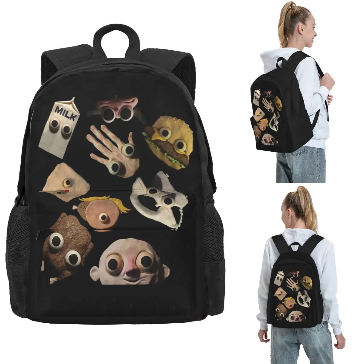 

Рюкзаки Jack Stauber Mix, сумка для книг для мальчиков и девочек, детские школьные сумки большой вместимости, дорожный рюкзак, сумка на плечо