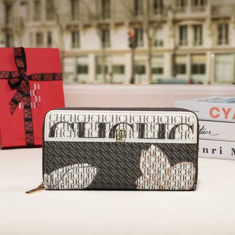 2025 جديد سستة حقيبة المحفظة المرأة الموضة الكلاسيكية طويلة محفظة محمولة حامل بطاقة العلامة التجارية الأصلية حقيبة المرأة كارولينا هيريرا #5