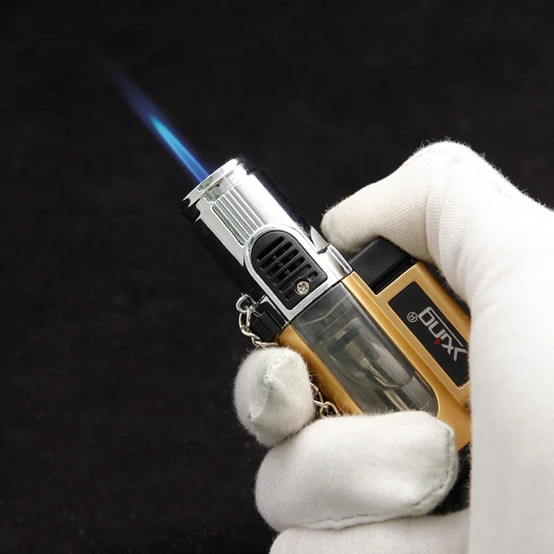 

Newest Creative Personalized Windproof Direct Flush Lighter Setting Fire Visible Gas Men's Smoking Accessories Cigarette Lighter