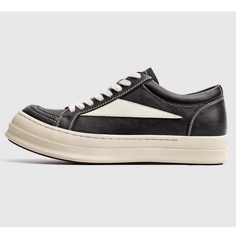 

Повседневная спортивная обувь нового стиля с кожаным верхом и толстой подошвой, нескользящие, износостойкие и удобные кроссовки.