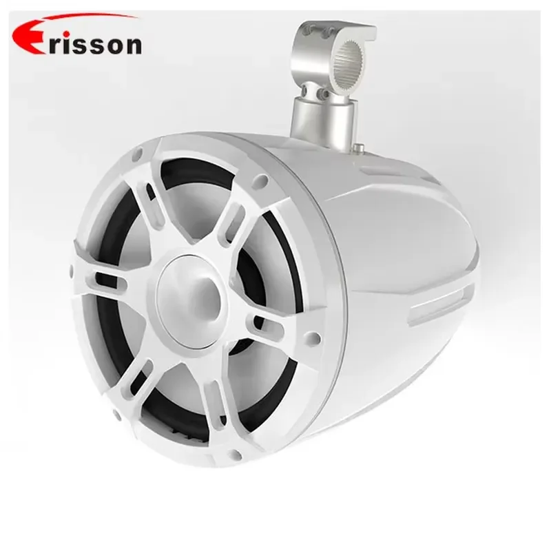 STLF 7.7 Inch IP X6 Waterproof Coaxial Tower Speakers 12V Plastic Marine Wake Board Speakers for Boats ATVs UTVs