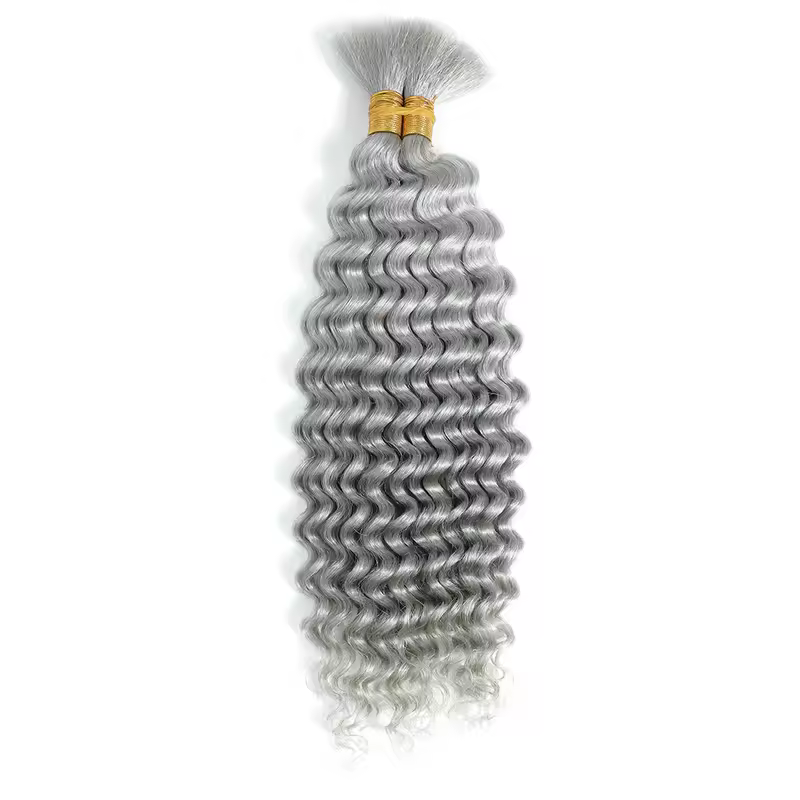 Human Braiding Hair Deep Wave Bulk for Braiding No Weft Deep Curly Braiding Hair for Boho Braids Brazilian Virgin Human Hair - Image 11