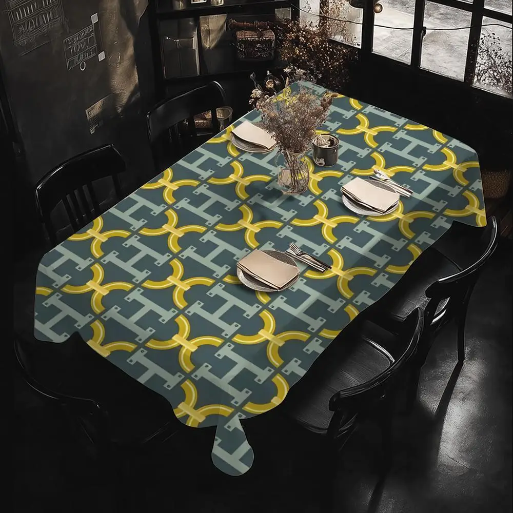 Letter Creative Arrangement Table Cloth Home Party Picnic Dining Room Kitchen Desktop Dust-proof Decorative Table
