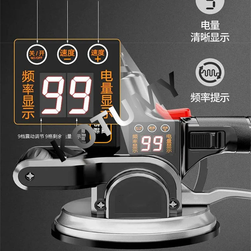 Digital Display Tiling Tiles Machine Tiles Vibrator Aluminum/ Rubber Bottom Tiles Suction Cup Floor Leveling Tool