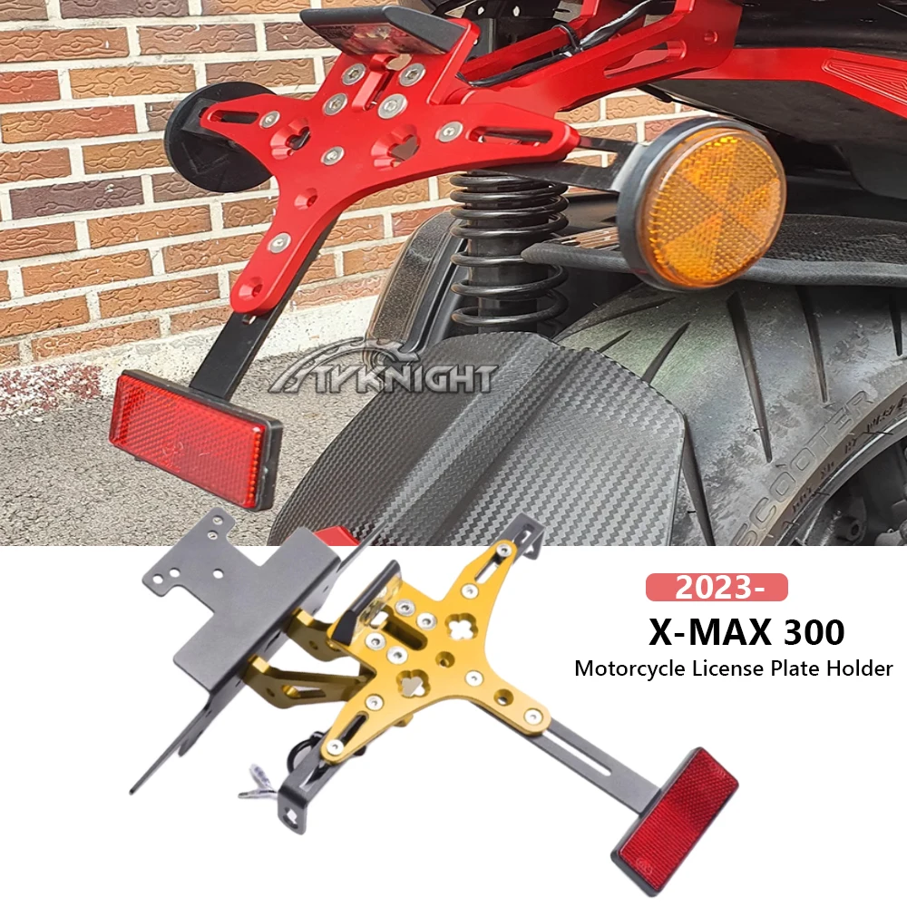License Plate Holder For YAMAHA XMAX X MAX X-MAX 300 250 2017-2024 Motorcycle Tail Tidy Fender Eliminator LED Registration