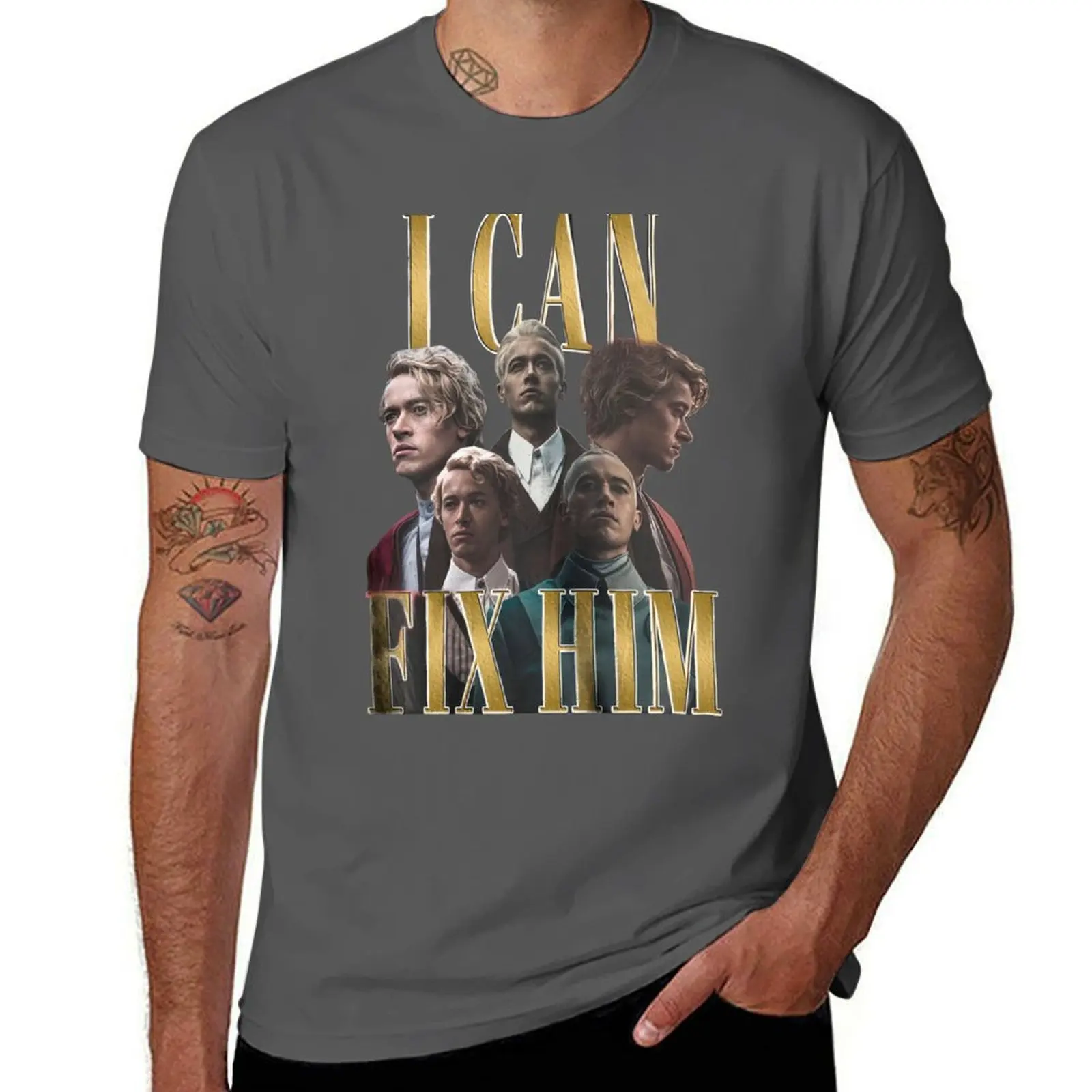 

Tom Blyth I Can Fix Him Retro T-Shirt Plus Size Solid Color T-Shirt
