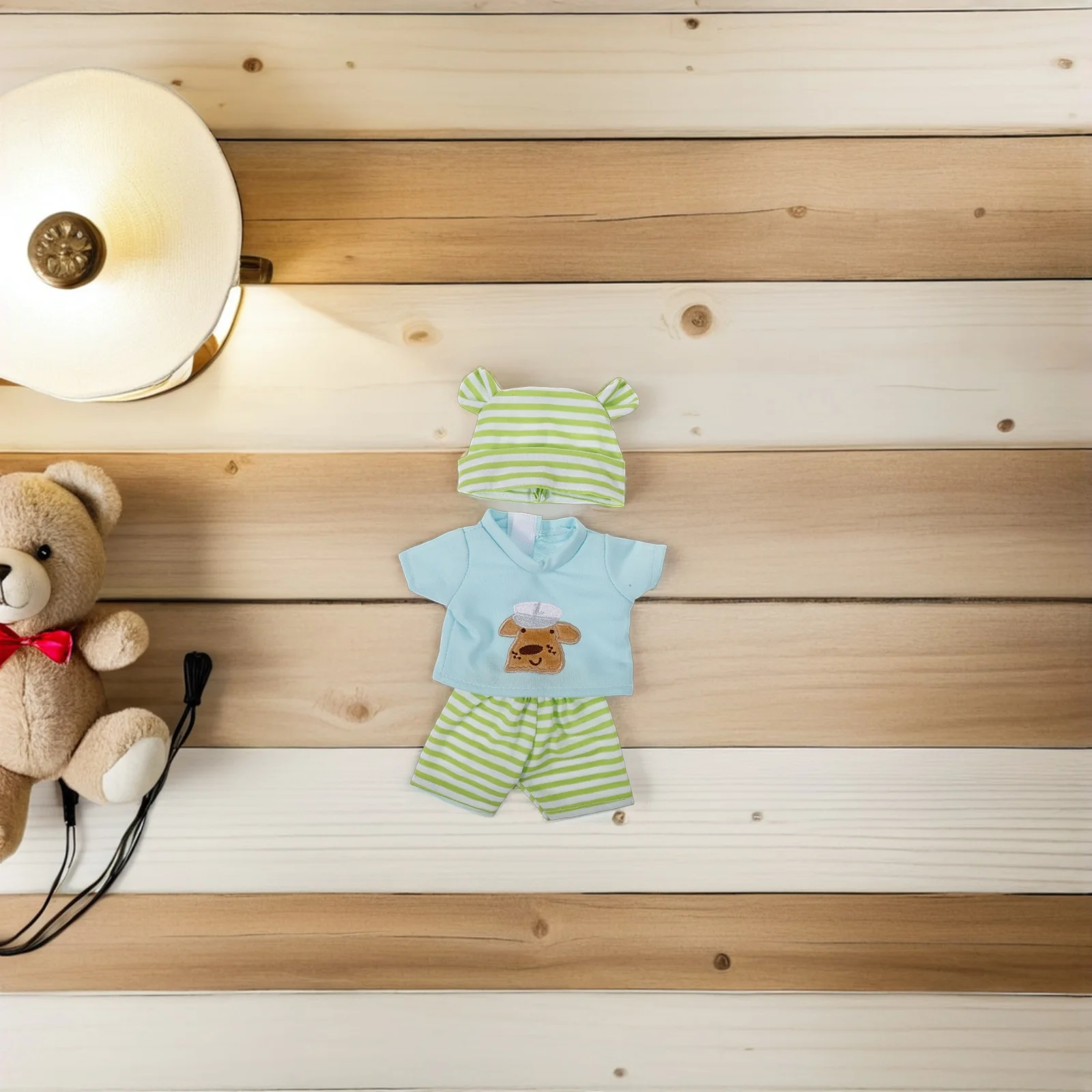 

2 Set Change Clothes Bear Baby Toy 10 Inch Accessories for Playtime Kids Cotton Newborn