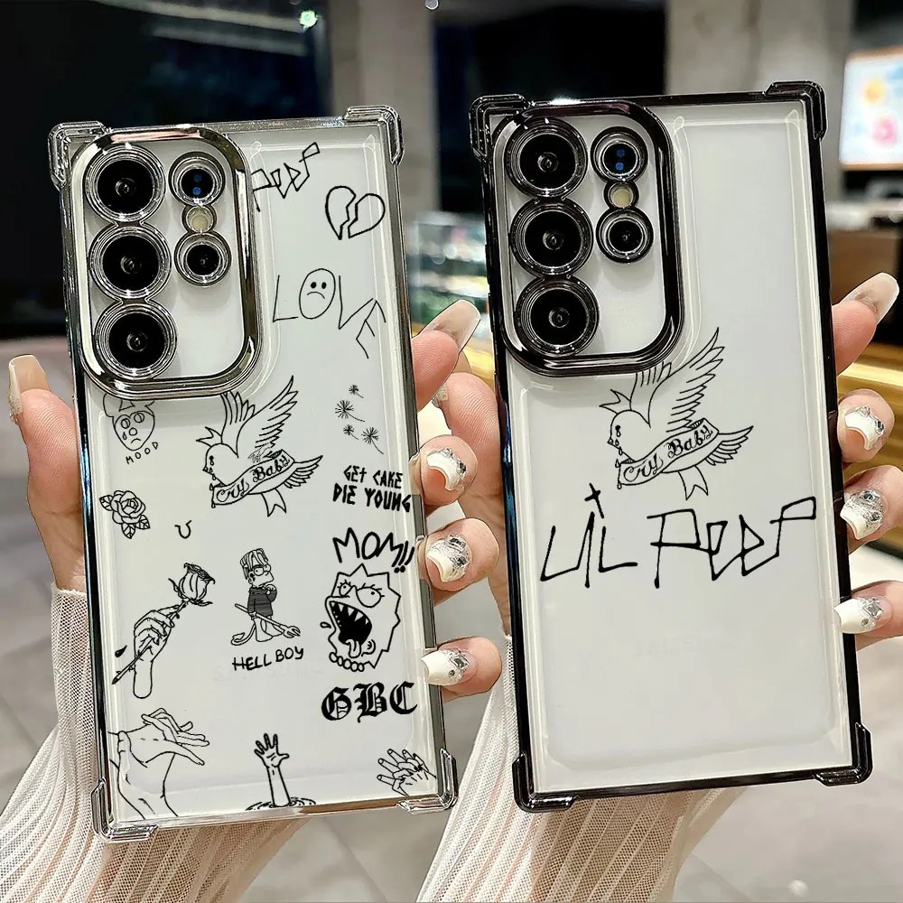 

Hell Boy Rapper Lil Peep Funda For Samsung S26 Ultra Phone Case For Galaxy S25 FE S26 S24 S23 S22 S21 Ultra S20 Plus Clear Cover