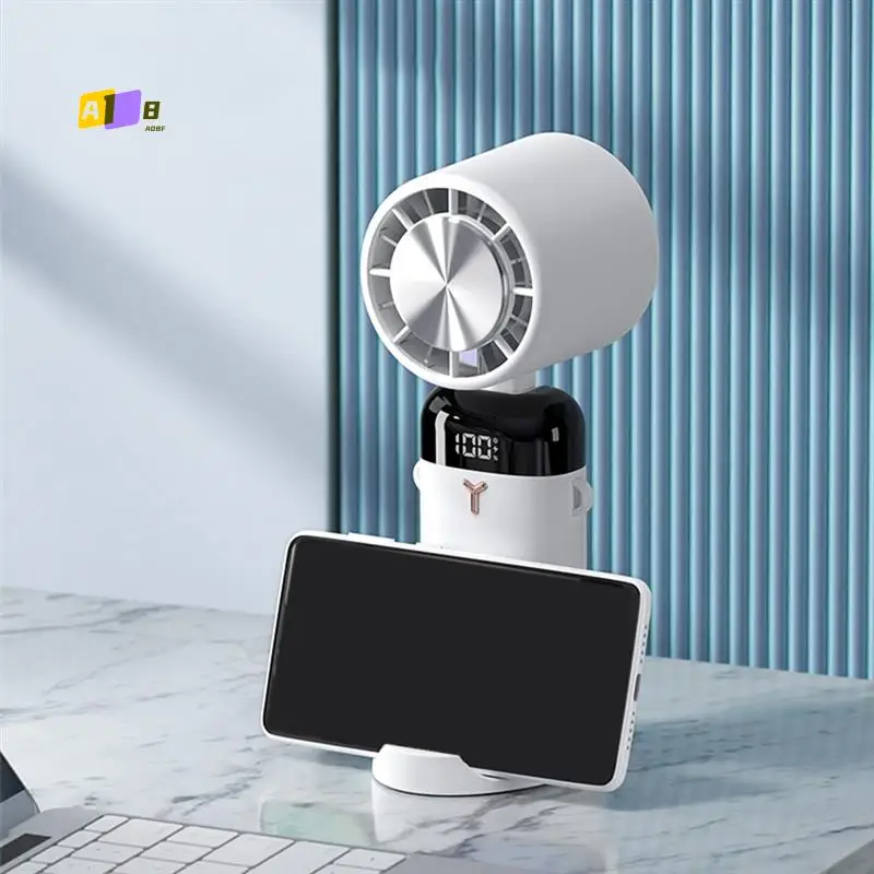 

A08F-3600Mah Мини-ручной вентилятор Портативный полупроводниковый охлаждающий настольный вентилятор Складной подвесной воздушный охладитель на шею